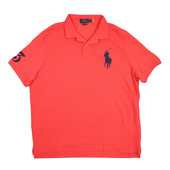 Polo Ralph Lauren Other - Polo Ralph Lauren Big Pony Polo Shirt Mens XL Coral‎ Orange Solid Cotton Pique